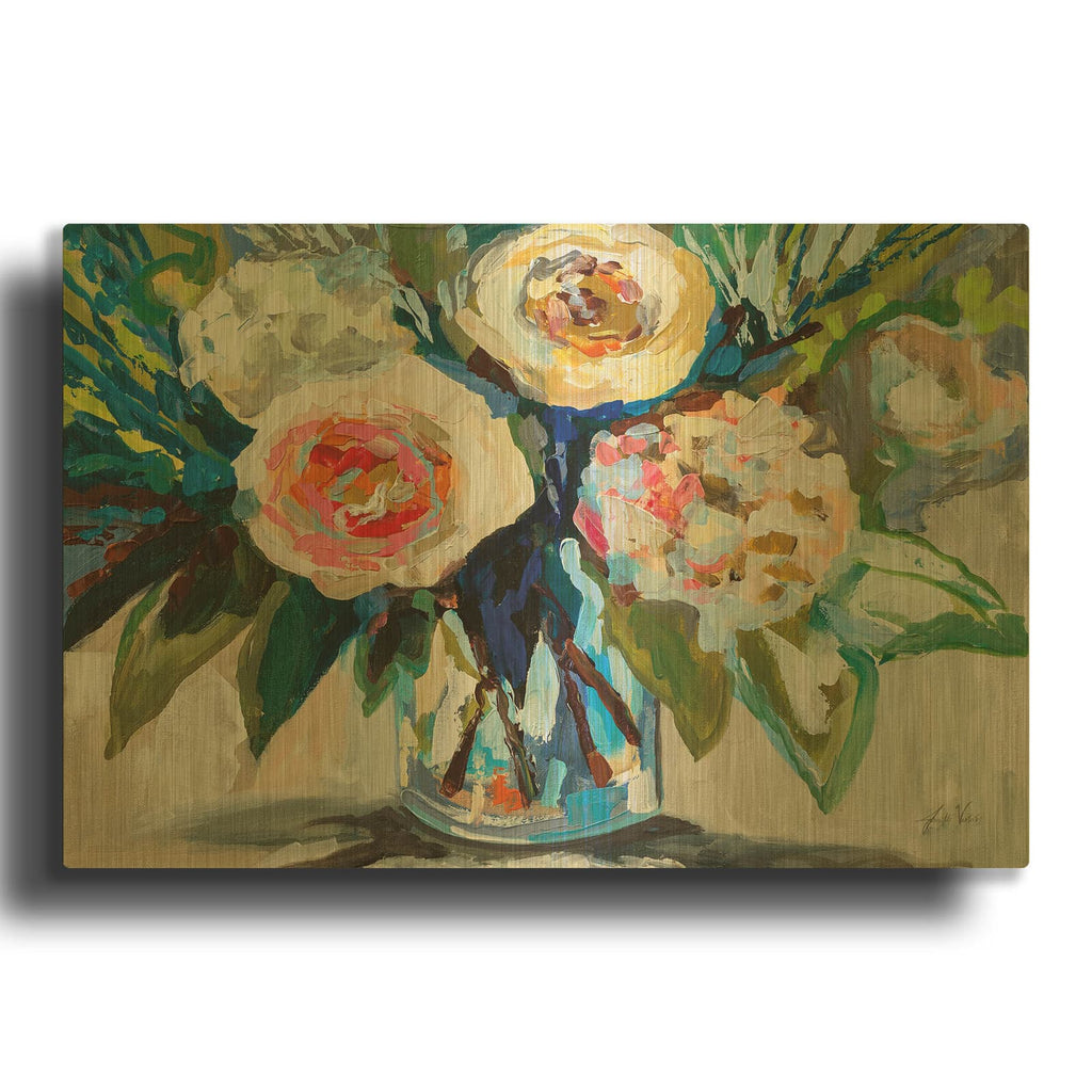 'Flourish' By Jeanette Vertentes Gold Metal Wall Art
