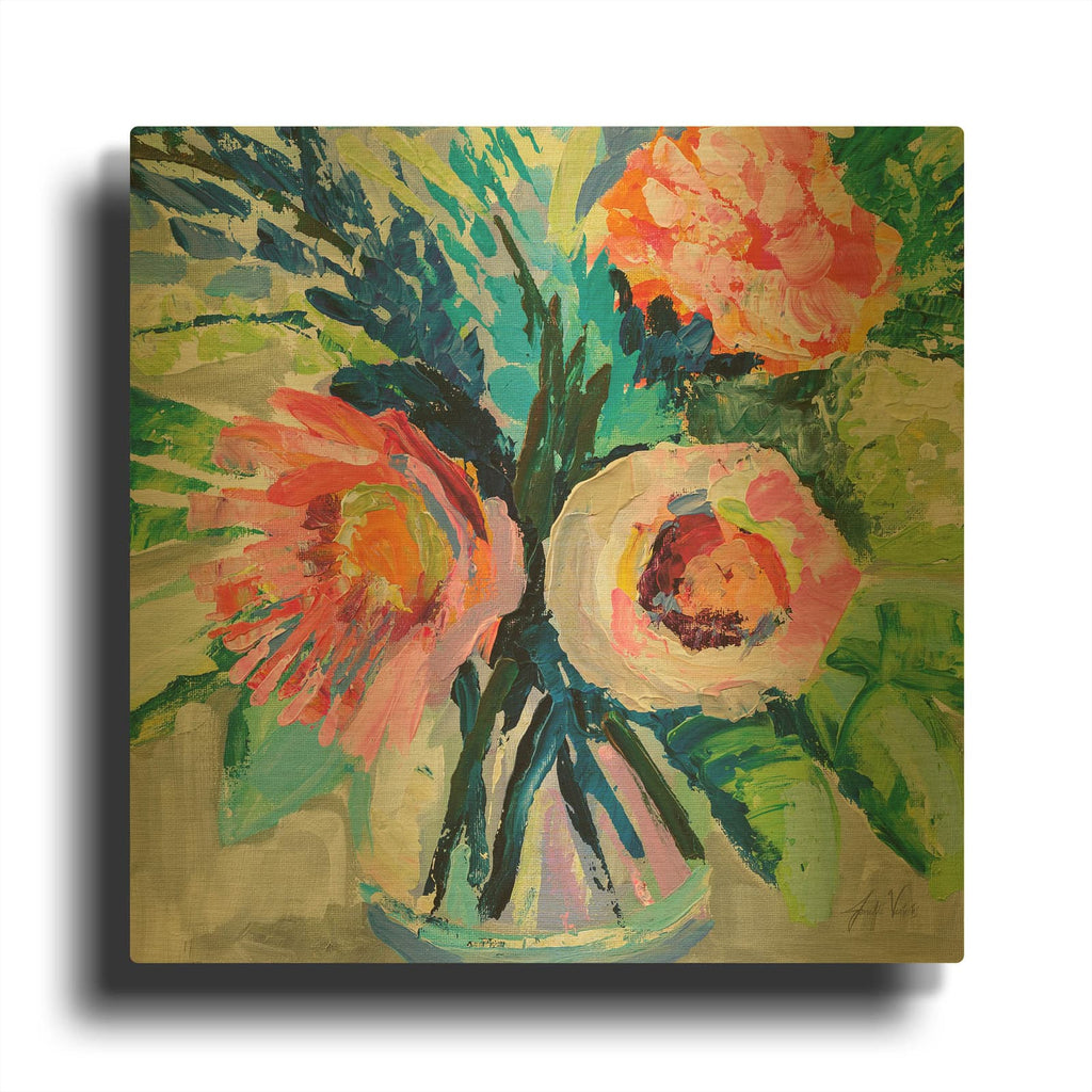 'Because I' By Jeanette Vertentes Gold Metal Wall Art