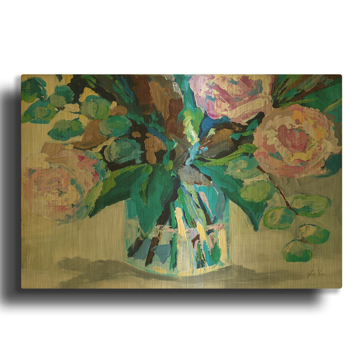 'Crush' By Jeanette Vertentes Gold Metal Wall Art