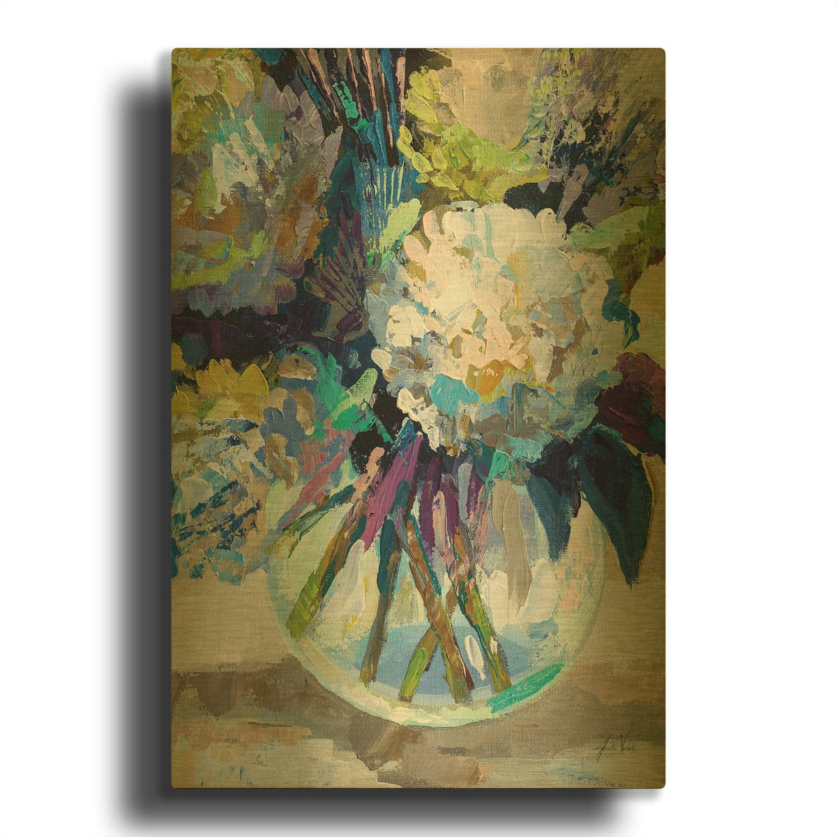 'Transparent' By Jeanette Vertentes Gold Metal Wall Art