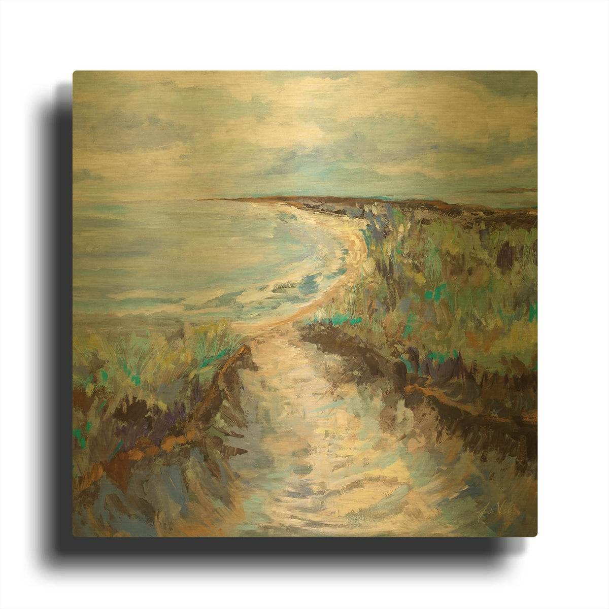 'Winter Walk' By Jeanette Vertentes Gold Metal Wall Art