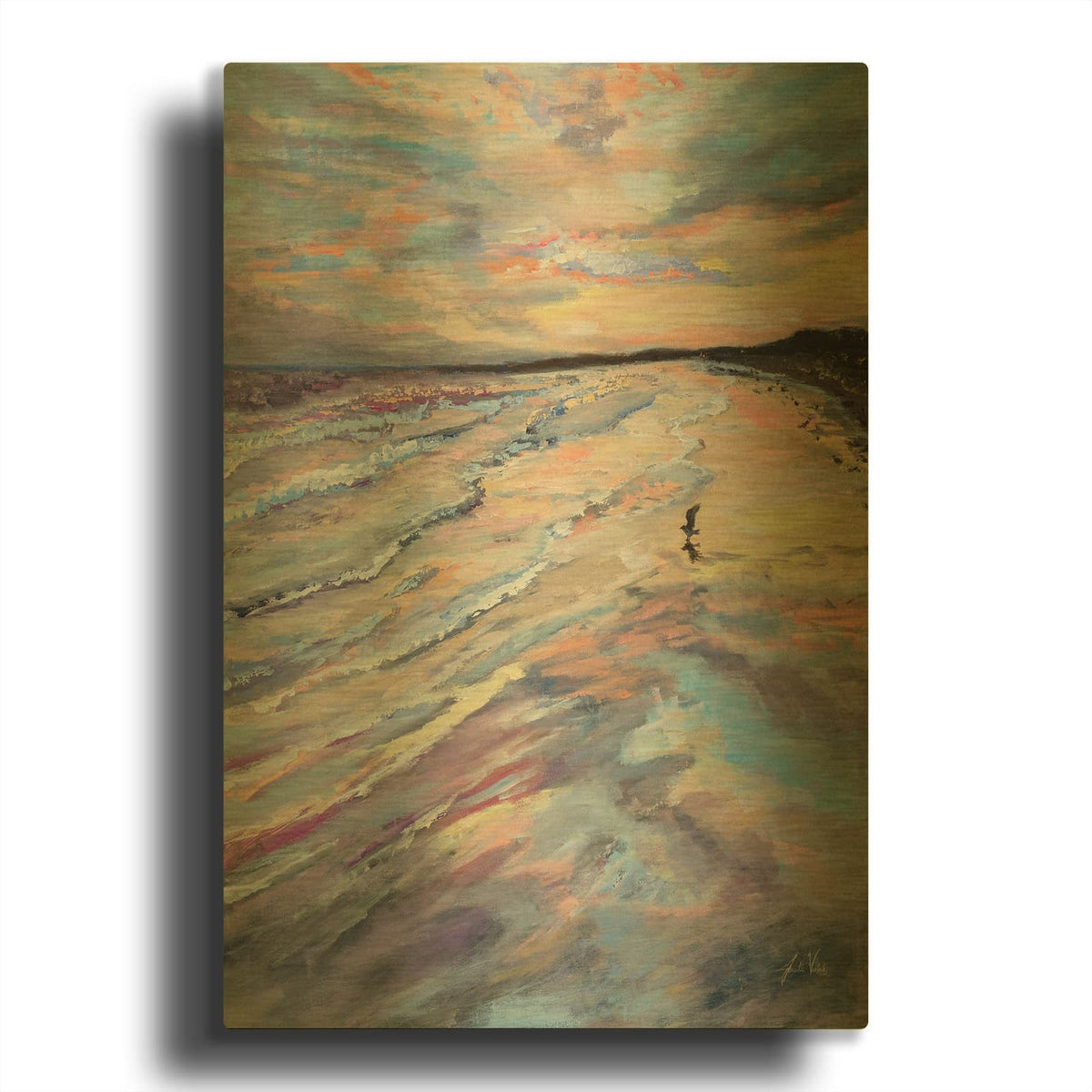 'Sunset Strip' By Jeanette Vertentes Gold Metal Wall Art