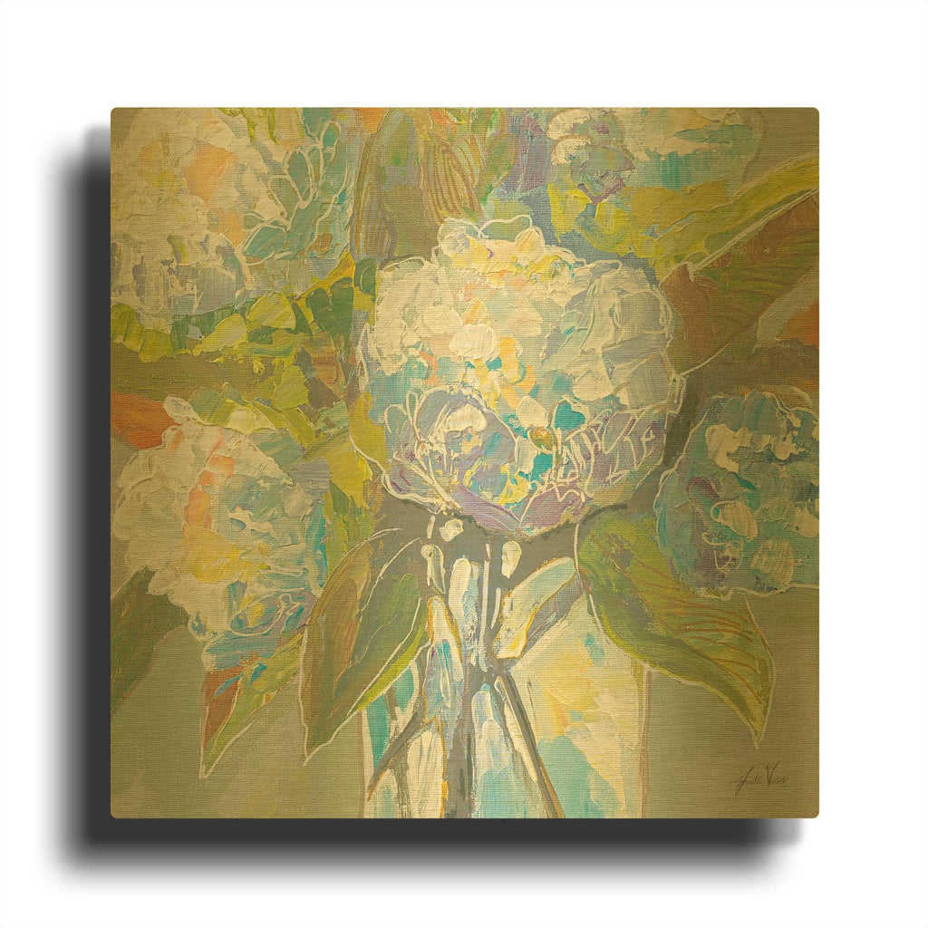 'Puffs Light' By Jeanette Vertentes Gold Metal Wall Art