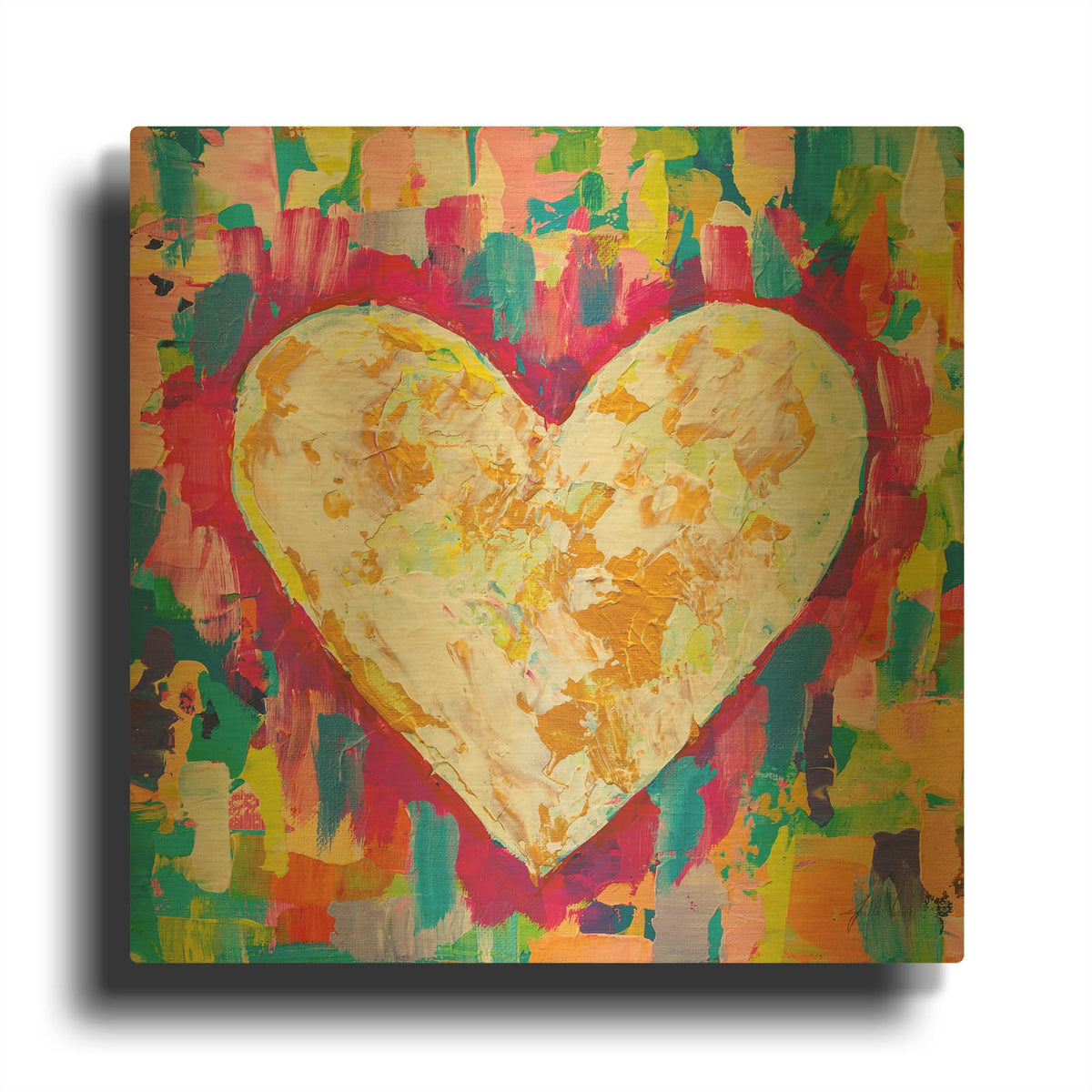 'Pure Love Bright' By Jeanette Vertentes Gold Metal Wall Art