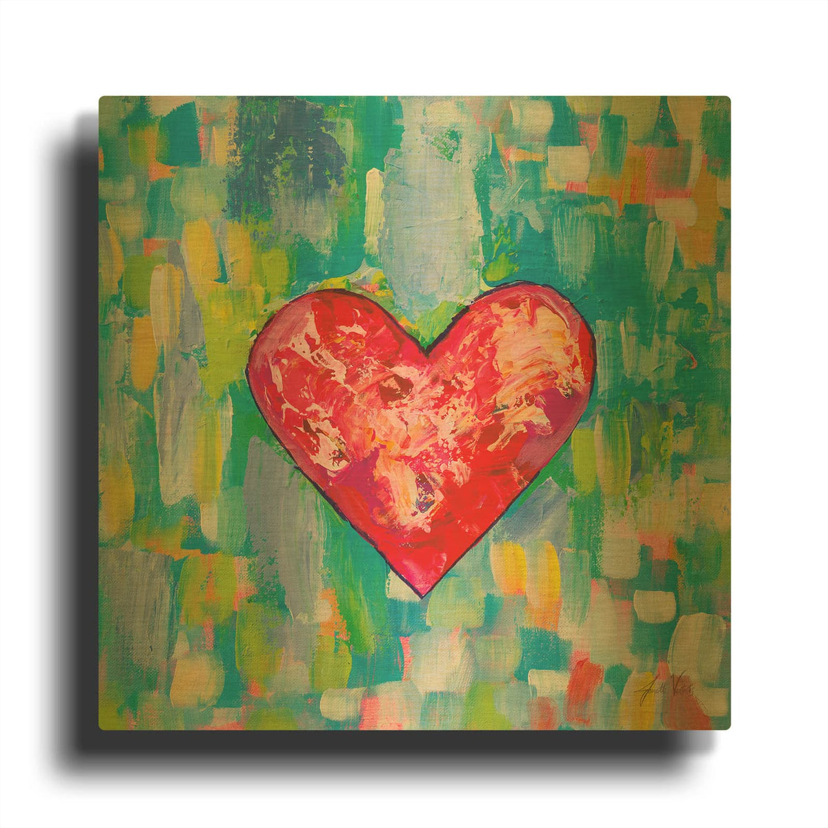 'True Love Bright' By Jeanette Vertentes Gold Metal Wall Art