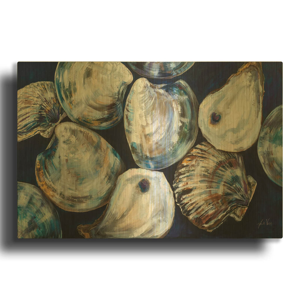 'Shore Finds' By Jeanette Vertentes Gold Metal Wall Art