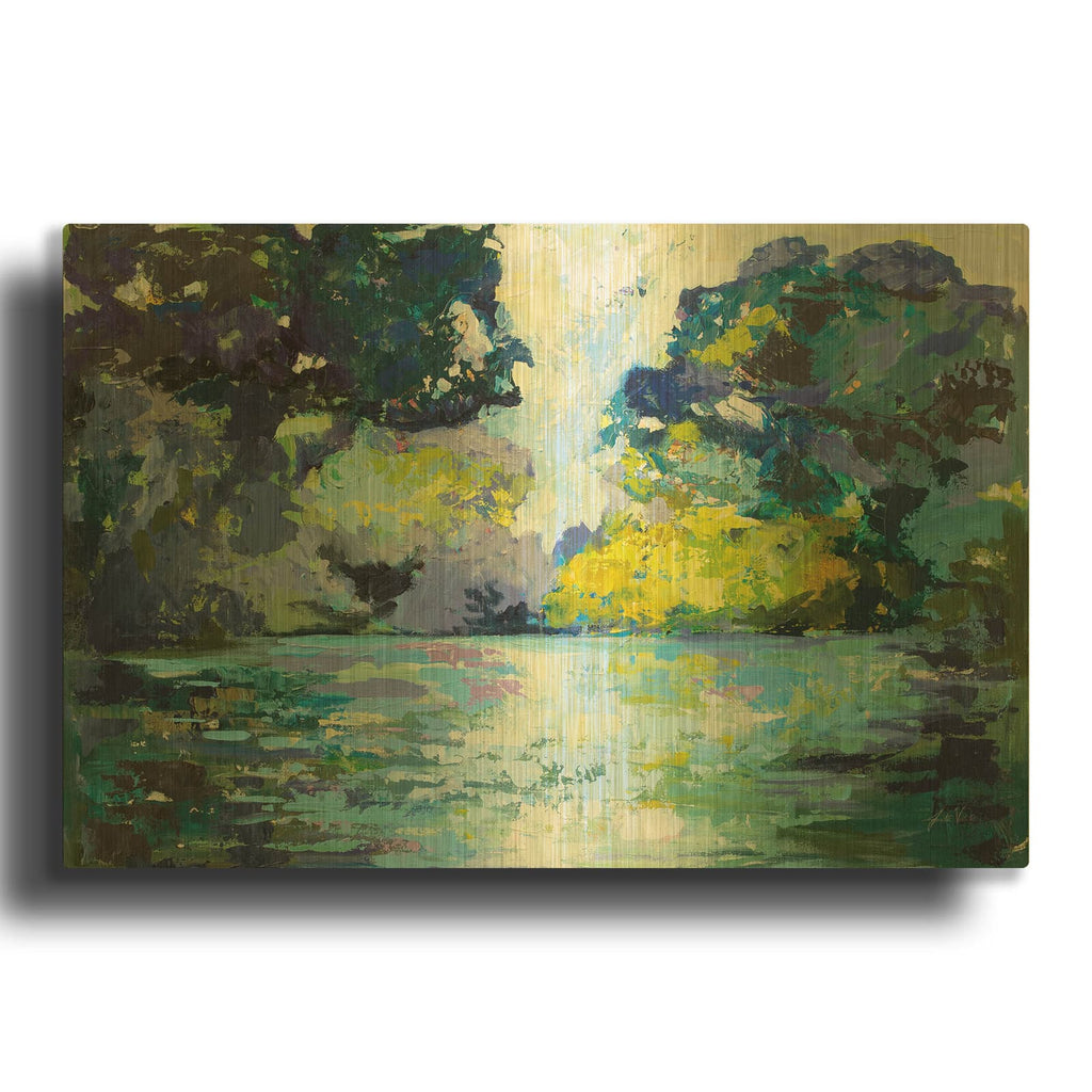 'Quiet' By Jeanette Vertentes Gold Metal Wall Art