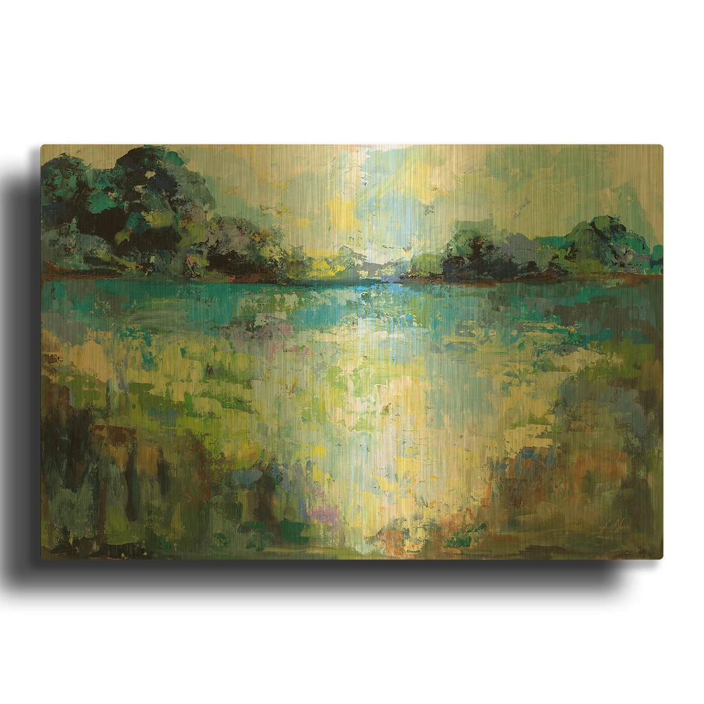 'Tranquility' By Jeanette Vertentes Gold Metal Wall Art
