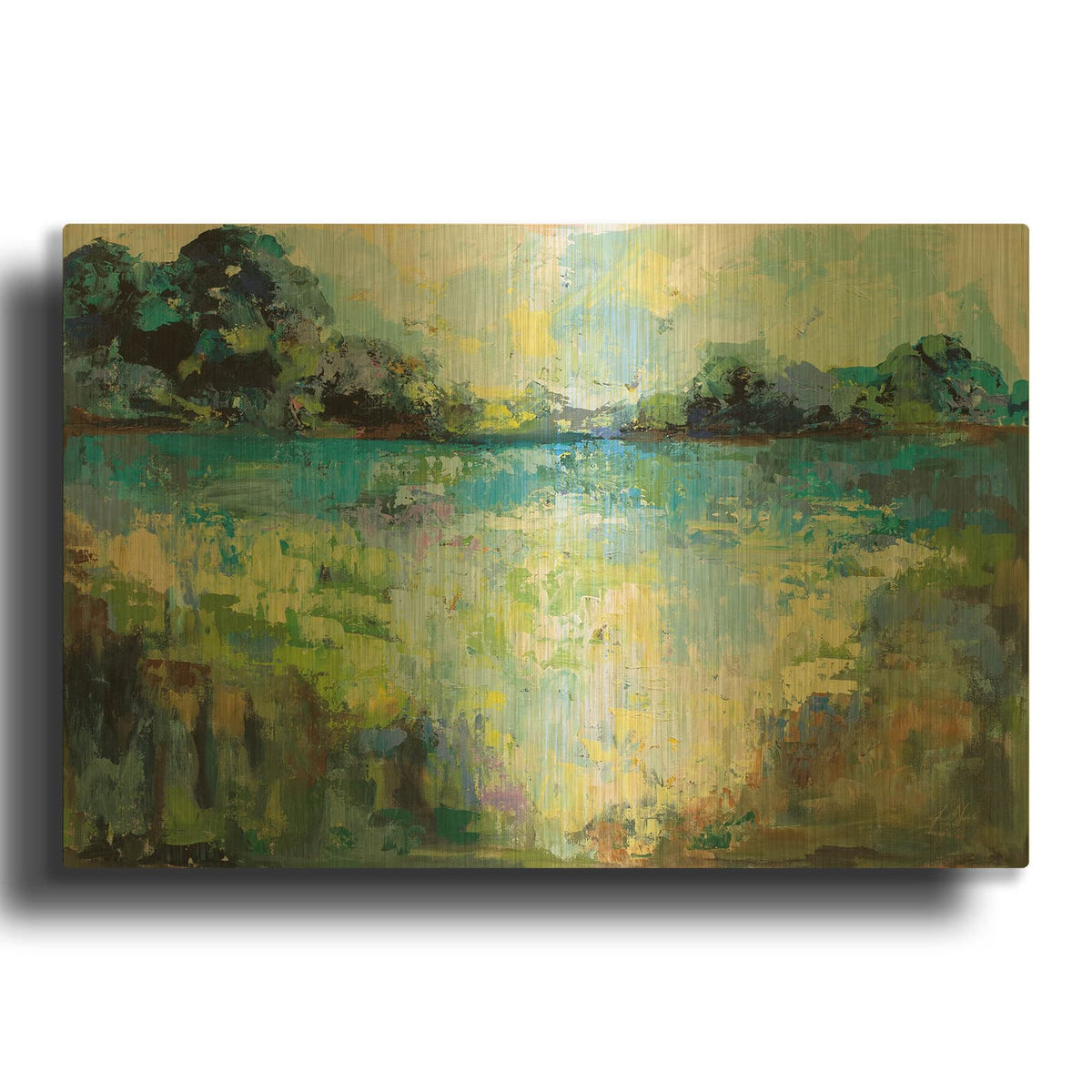 'Tranquility' By Jeanette Vertentes Gold Metal Wall Art