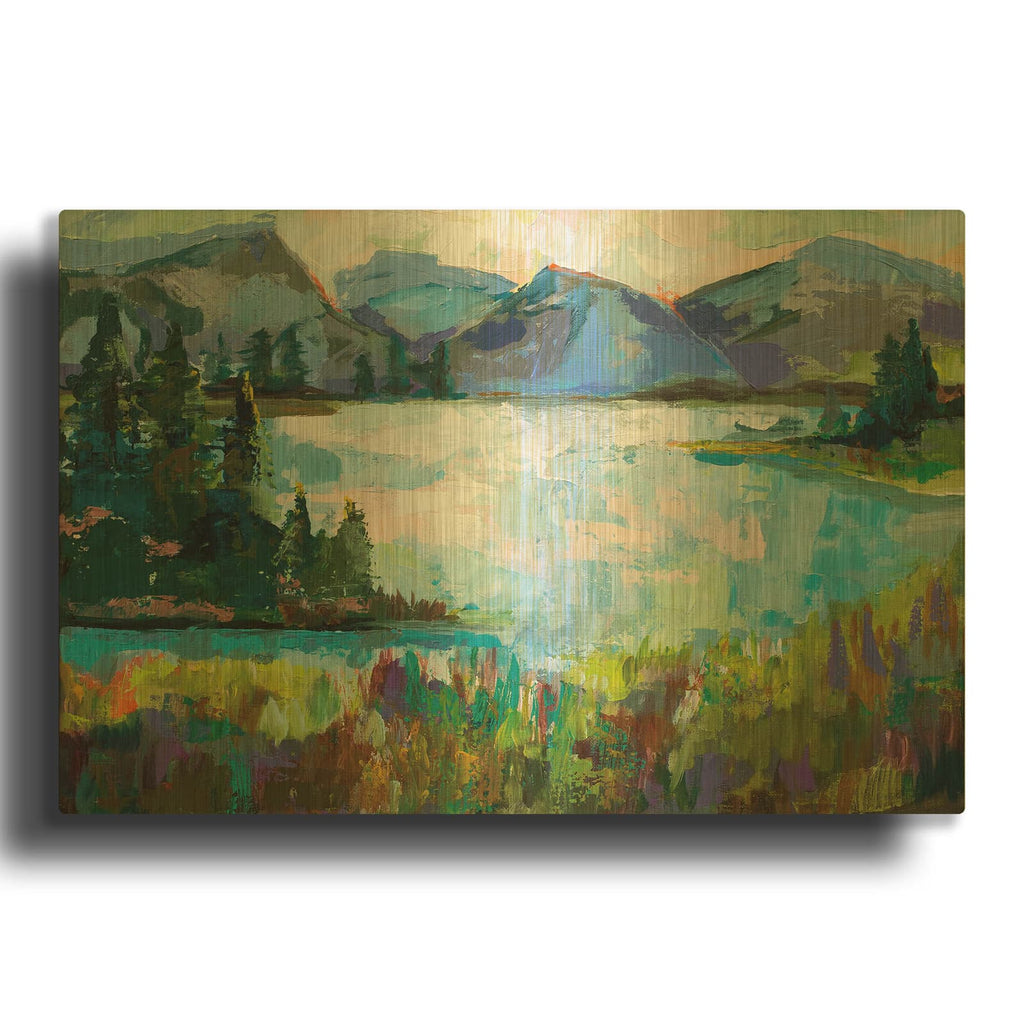 'Up North' By Jeanette Vertentes Gold Metal Wall Art