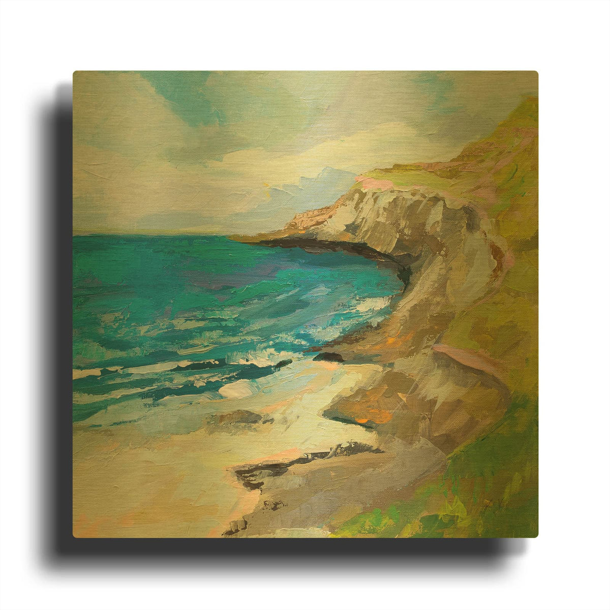'The Bluffs' By Jeanette Vertentes Gold Metal Wall Art