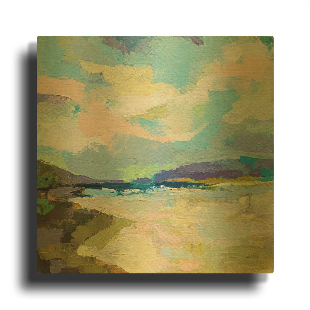'The Shore' By Jeanette Vertentes Gold Metal Wall Art