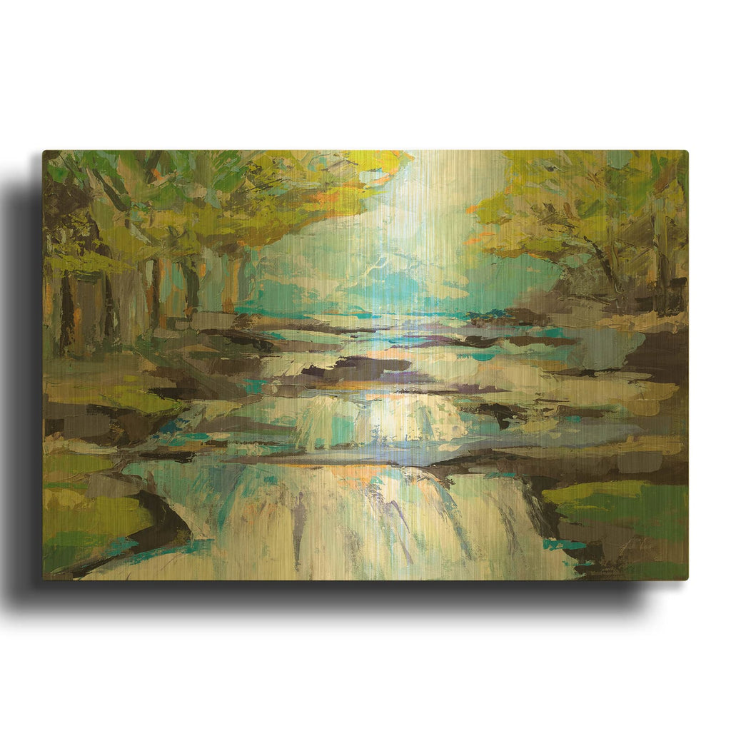 'Waterfall' By Jeanette Vertentes Gold Metal Wall Art