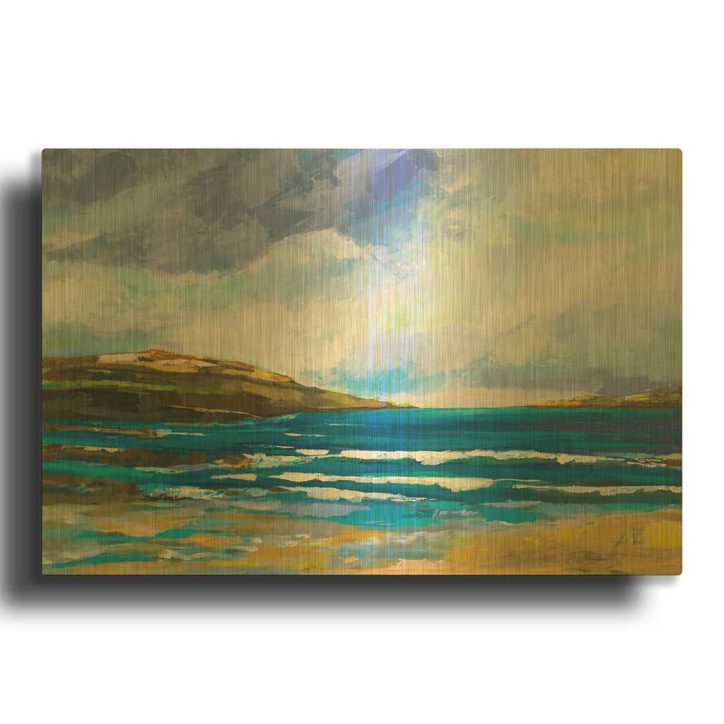 'Two Islands' By Jeanette Vertentes Gold Metal Wall Art