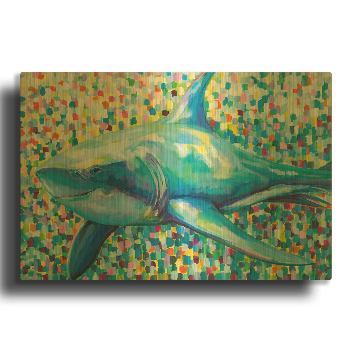 'Chatham Shark' By Jeanette Vertentes Gold Metal Wall Art