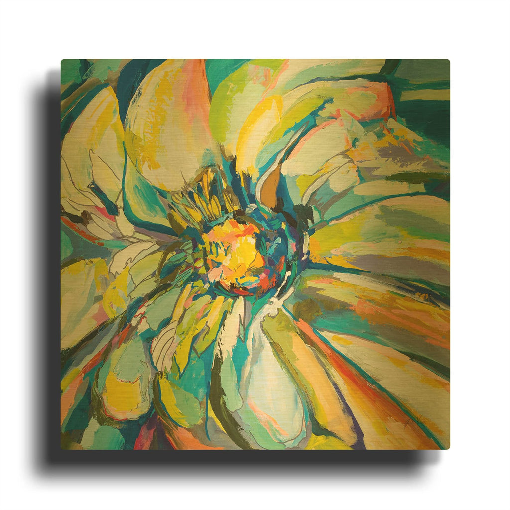 'Zinnia' By Jeanette Vertentes Gold Metal Wall Art