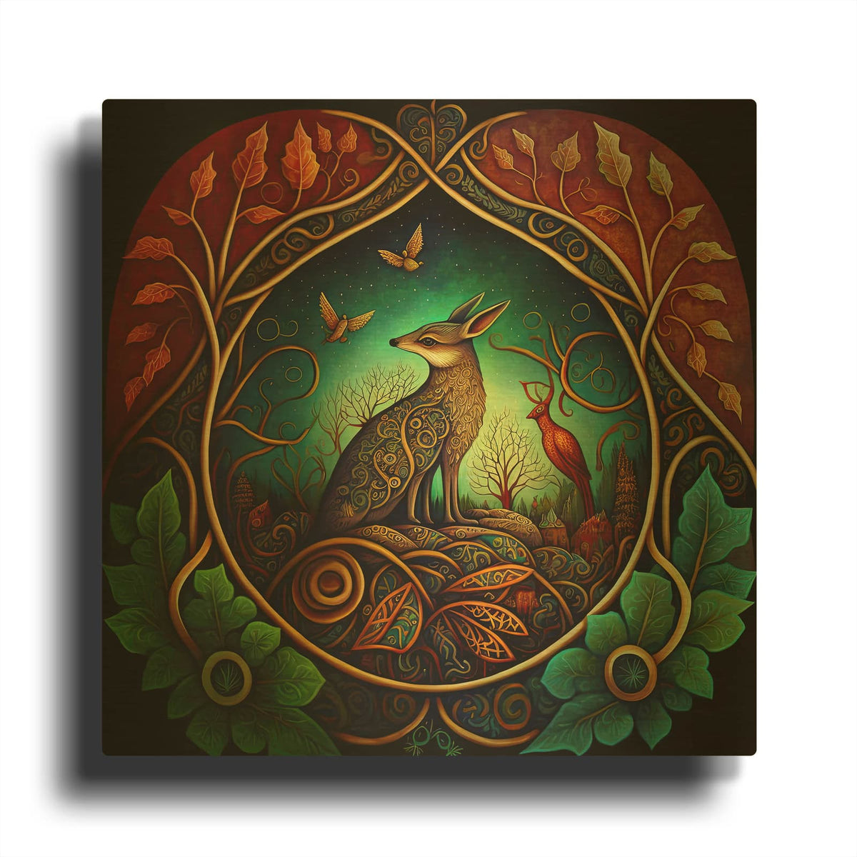 'Fox' By The Golden Valley Gold Metal Wall Art