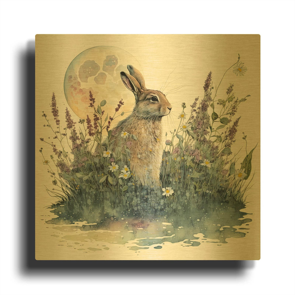 'After A Shower Of Rain' By The Golden Valley Gold Metal Wall Art