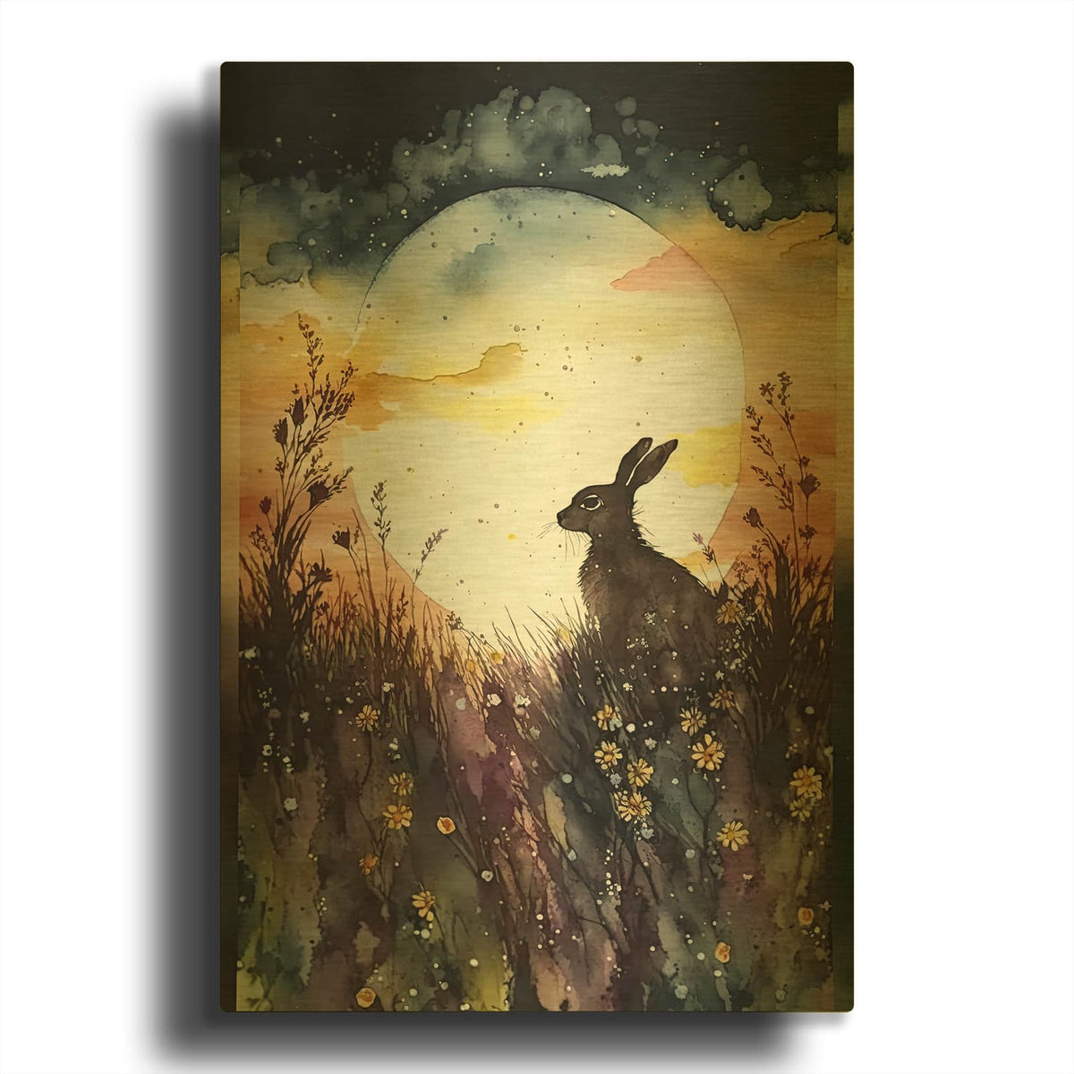 'Easter Moon' By The Golden Valley Gold Metal Wall Art