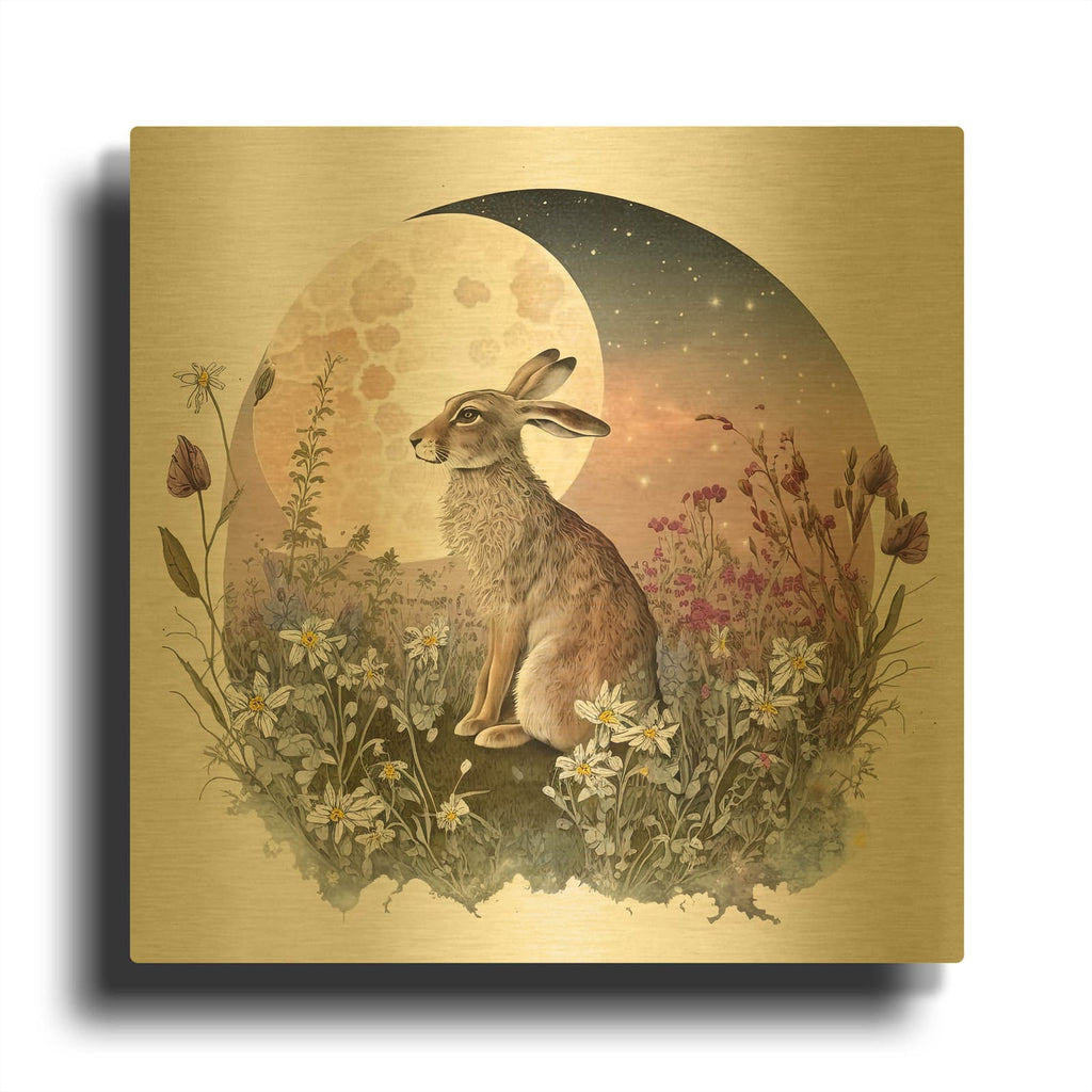 'Spring Under The Moon' By The Golden Valley Gold Metal Wall Art