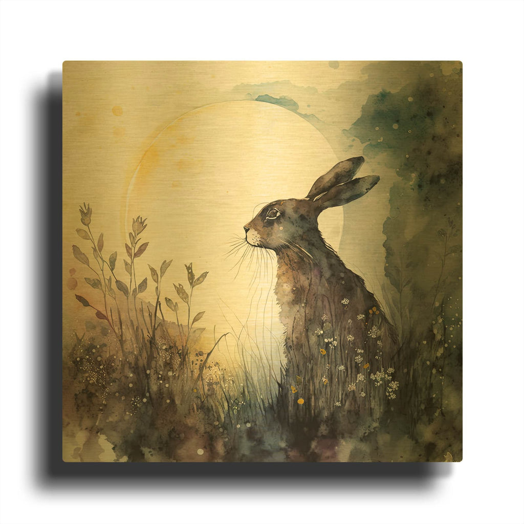 'Under A Full Moon' By The Golden Valley Gold Metal Wall Art