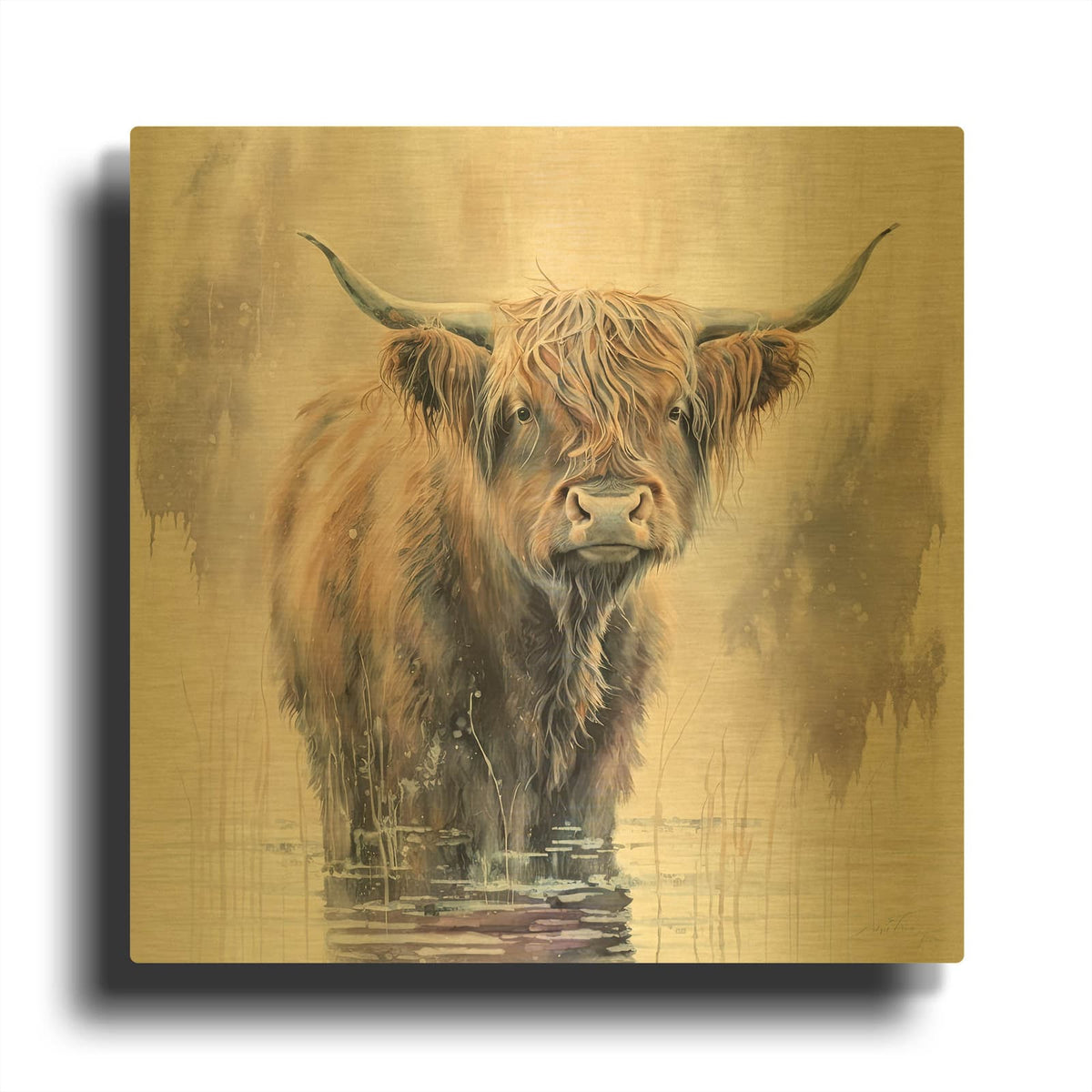 'Ben' By The Golden Valley Gold Metal Wall Art