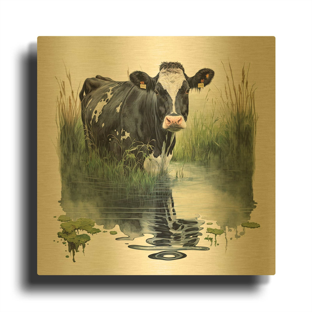 'Cooling Off' By The Golden Valley Gold Metal Wall Art