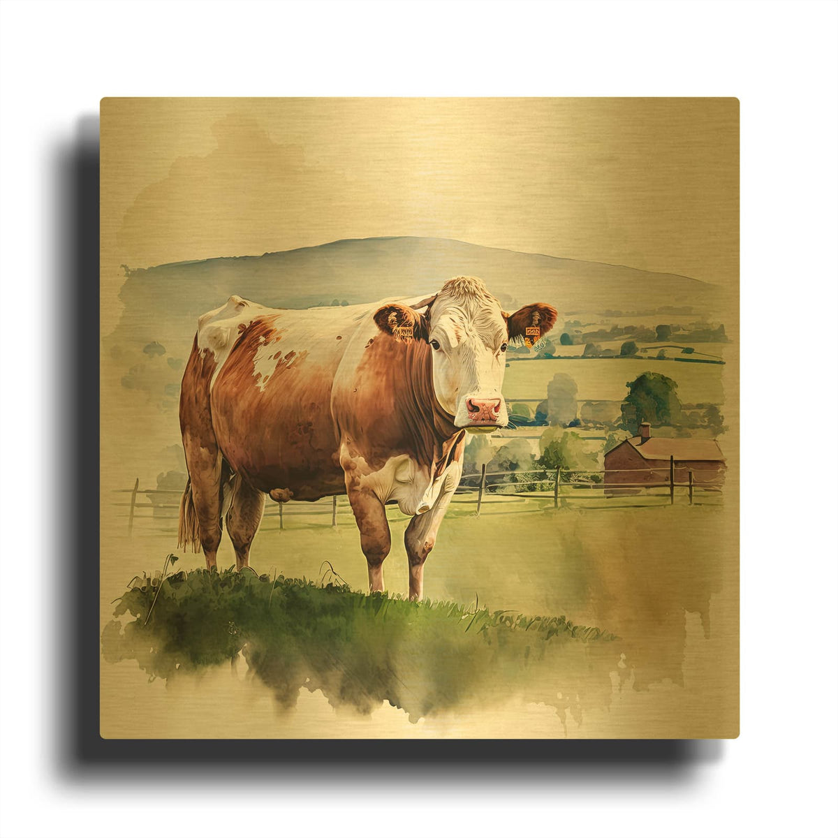 'Herefordshires Finest' By The Golden Valley Gold Metal Wall Art