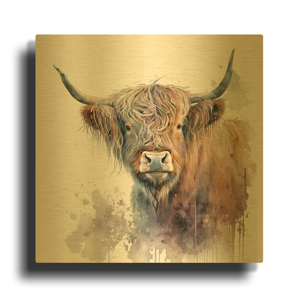 'Red' By The Golden Valley Gold Metal Wall Art