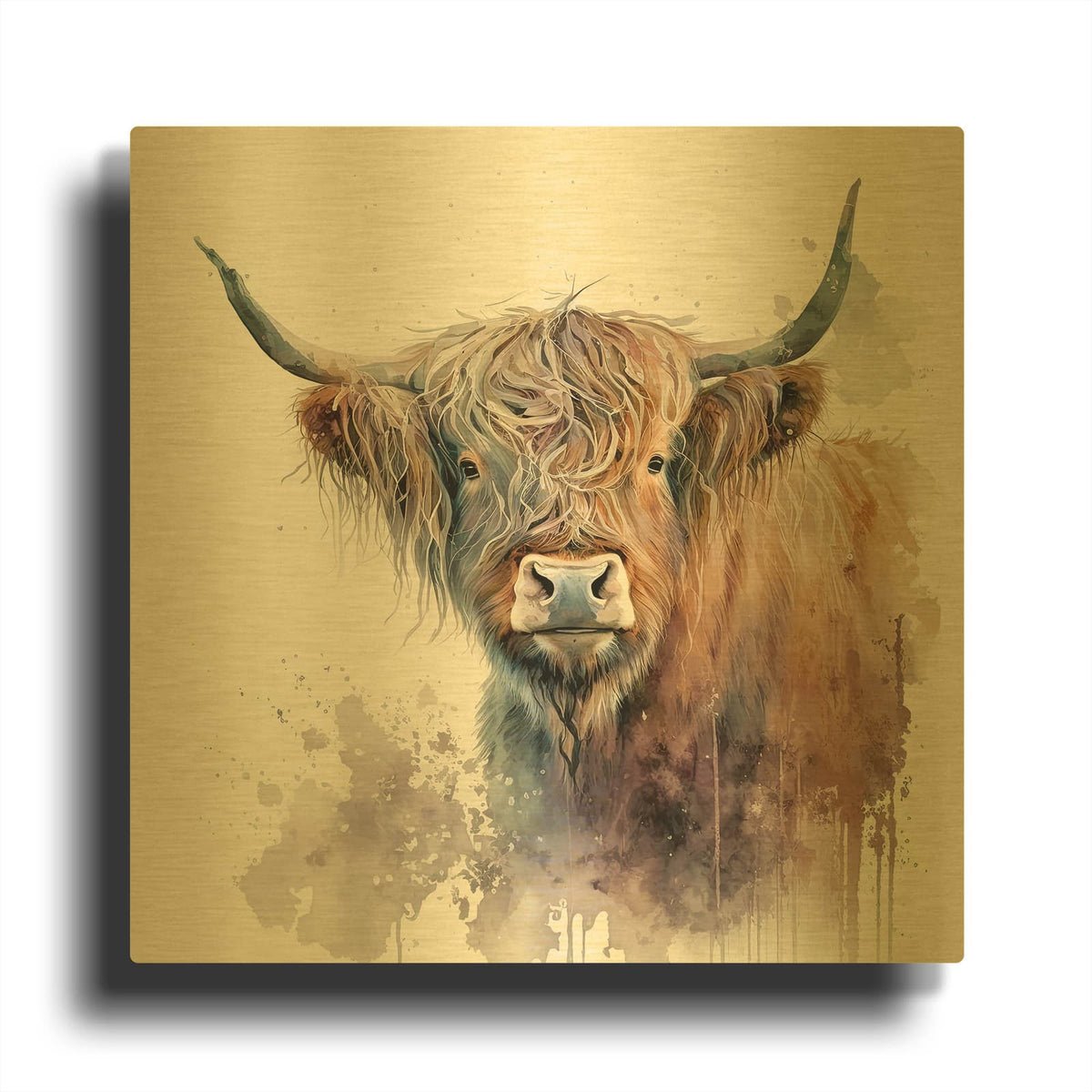 'Red' By The Golden Valley Gold Metal Wall Art