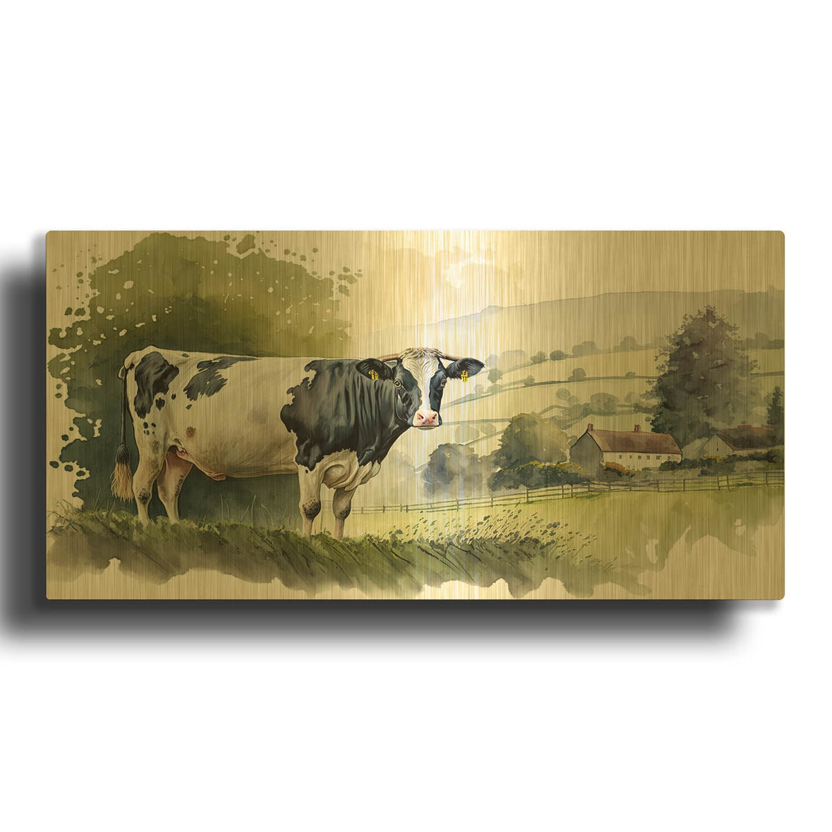 'Under The Black Hill' By The Golden Valley Gold Metal Wall Art