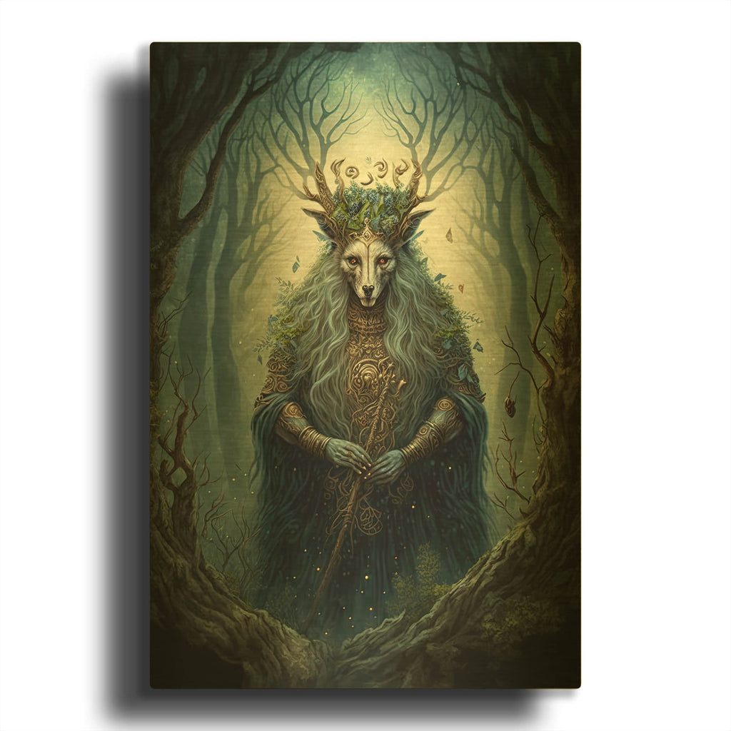 'The White Haired Queen Of The Woods' By The Golden Valley Gold Metal Wall Art