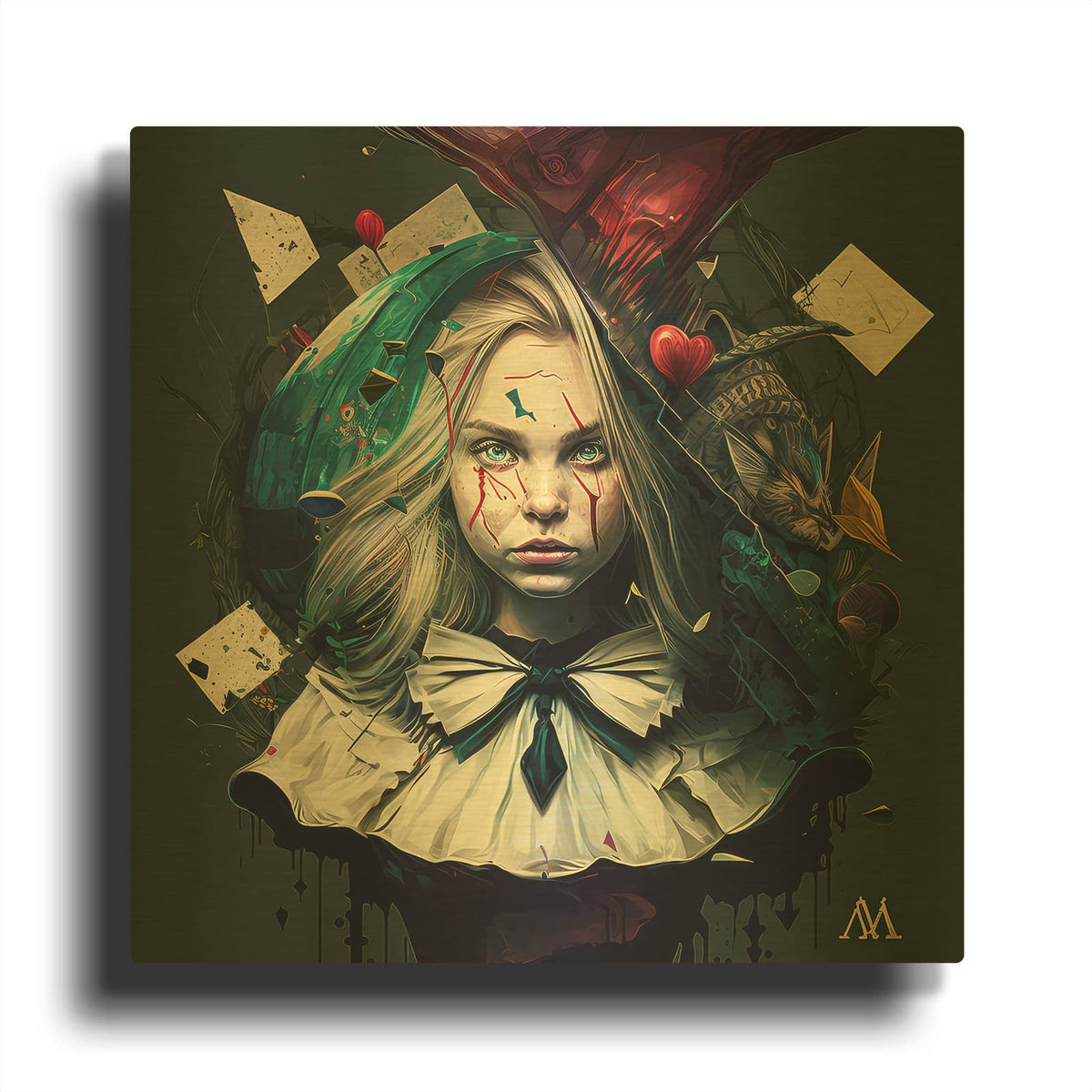 'Alice Scar' By The Golden Valley Gold Metal Wall Art