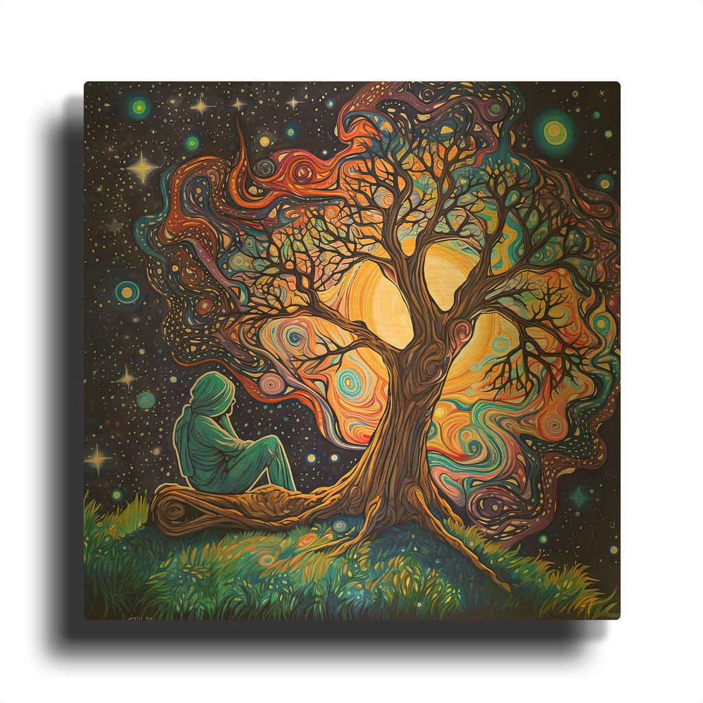 'Euphoric Under The Tree' By The Golden Valley Gold Metal Wall Art