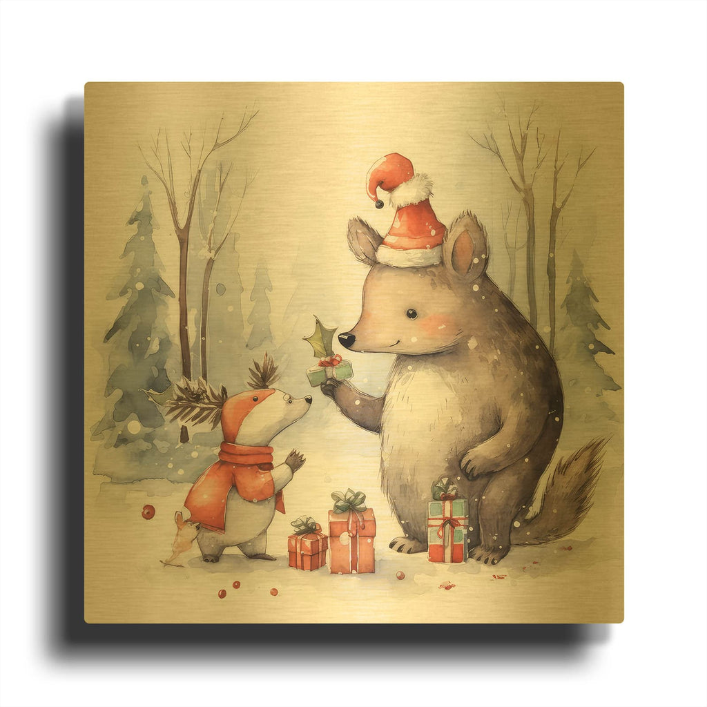 'A Present For You' By The Golden Valley Gold Metal Wall Art