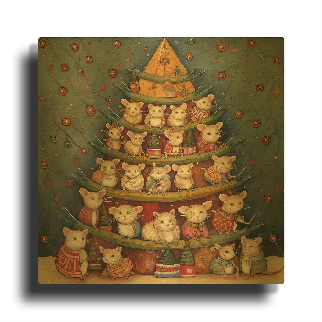 'Xmas Animals 07' By The Golden Valley Gold Metal Wall Art