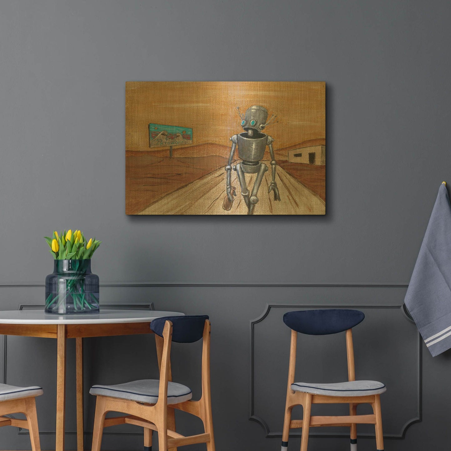 'Paradisio' By Craig Snodgrass Gold Metal Wall Art