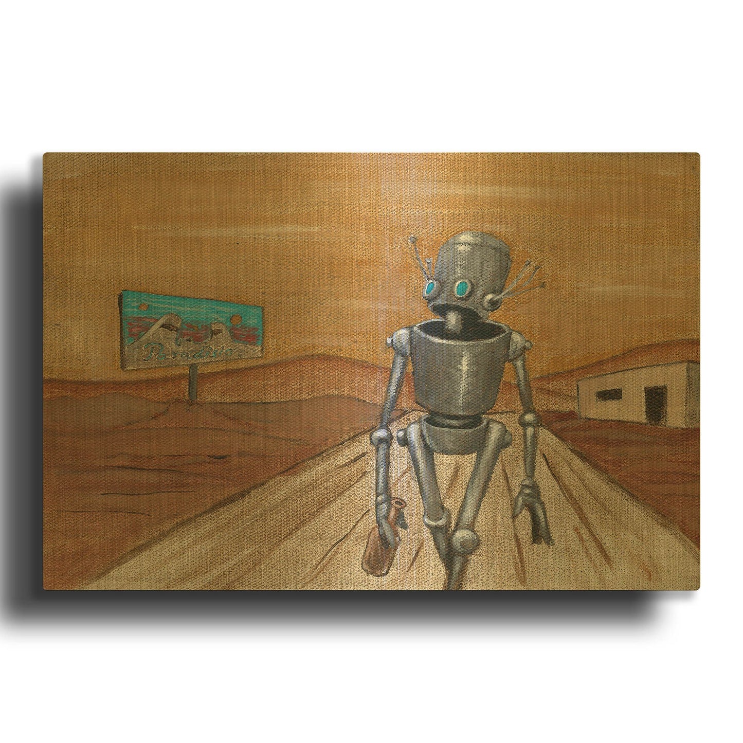 'Paradisio' By Craig Snodgrass Gold Metal Wall Art