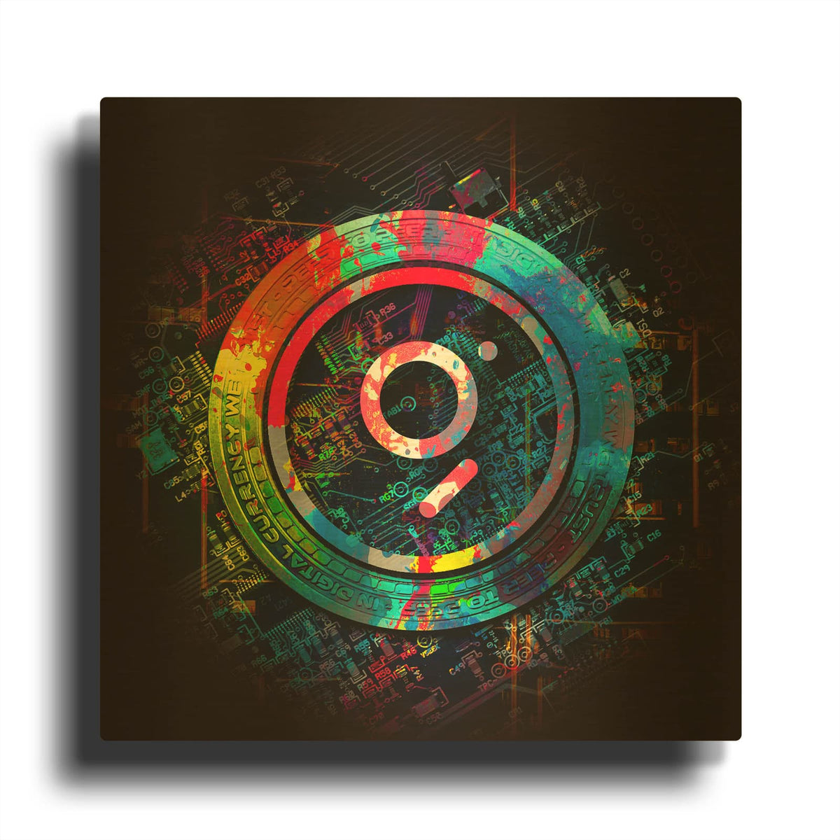 'The Graph Grt Crypto Power' By Valentyn Artemenko Gold Metal Wall Art