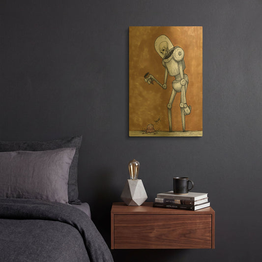 'Puh Lop' By Craig Snodgrass Gold Metal Wall Art