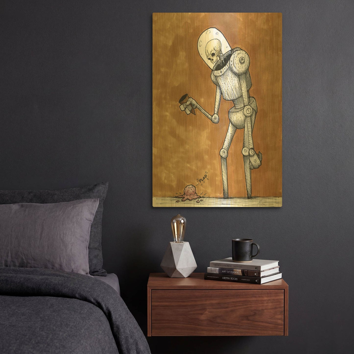 'Puh Lop' By Craig Snodgrass Gold Metal Wall Art