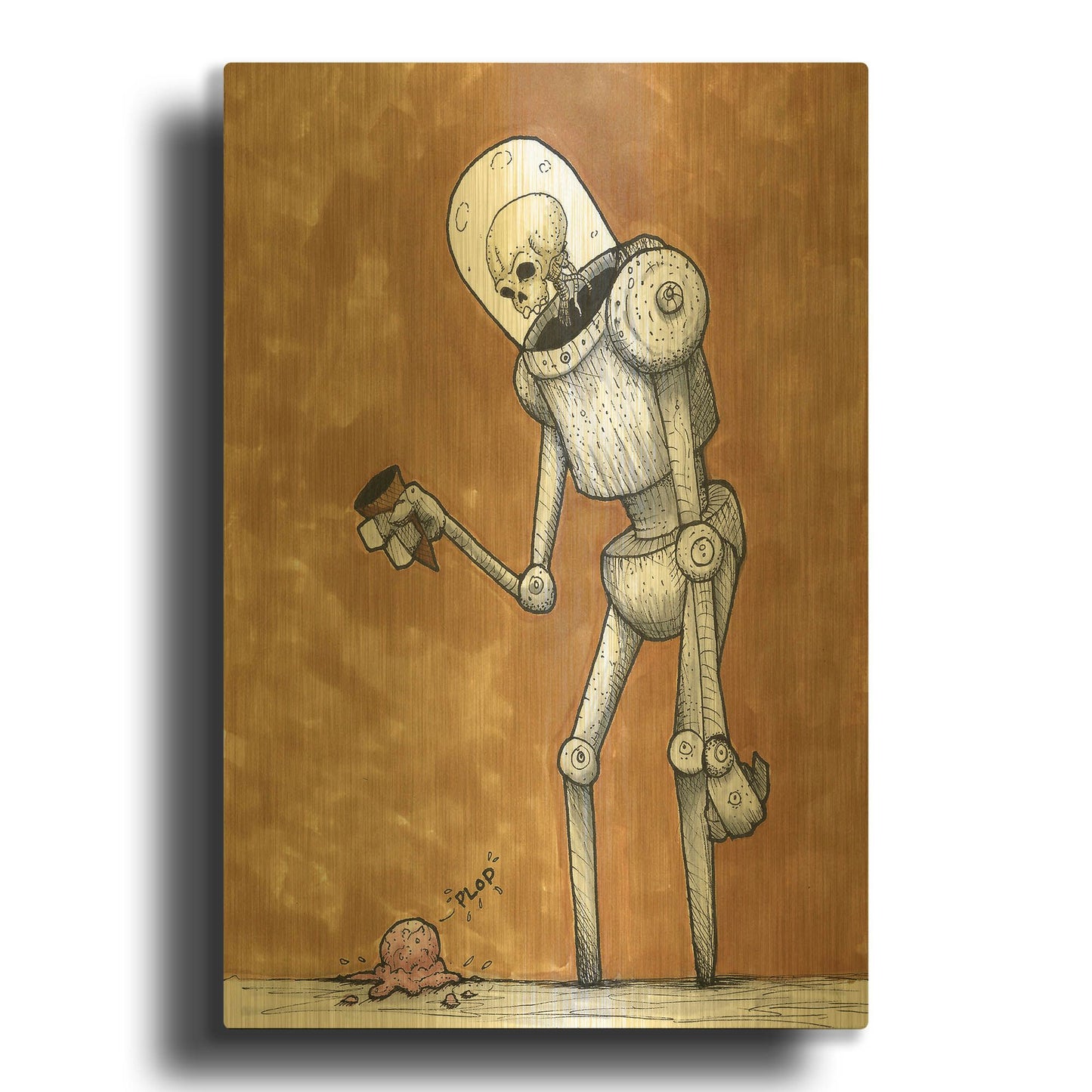 'Puh Lop' By Craig Snodgrass Gold Metal Wall Art