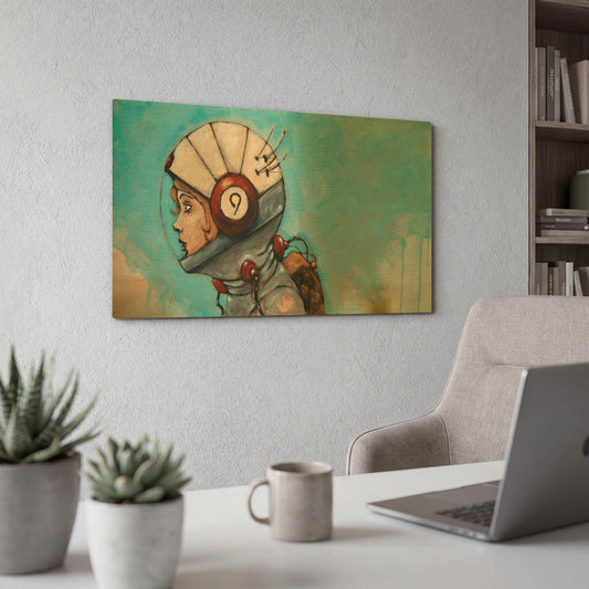 'Rosie the Rocketeer' By Craig Snodgrass Gold Metal Wall Art