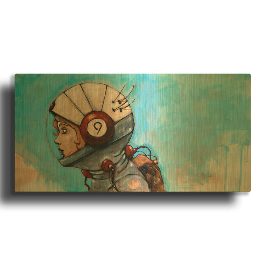 'Rosie the Rocketeer' By Craig Snodgrass Gold Metal Wall Art