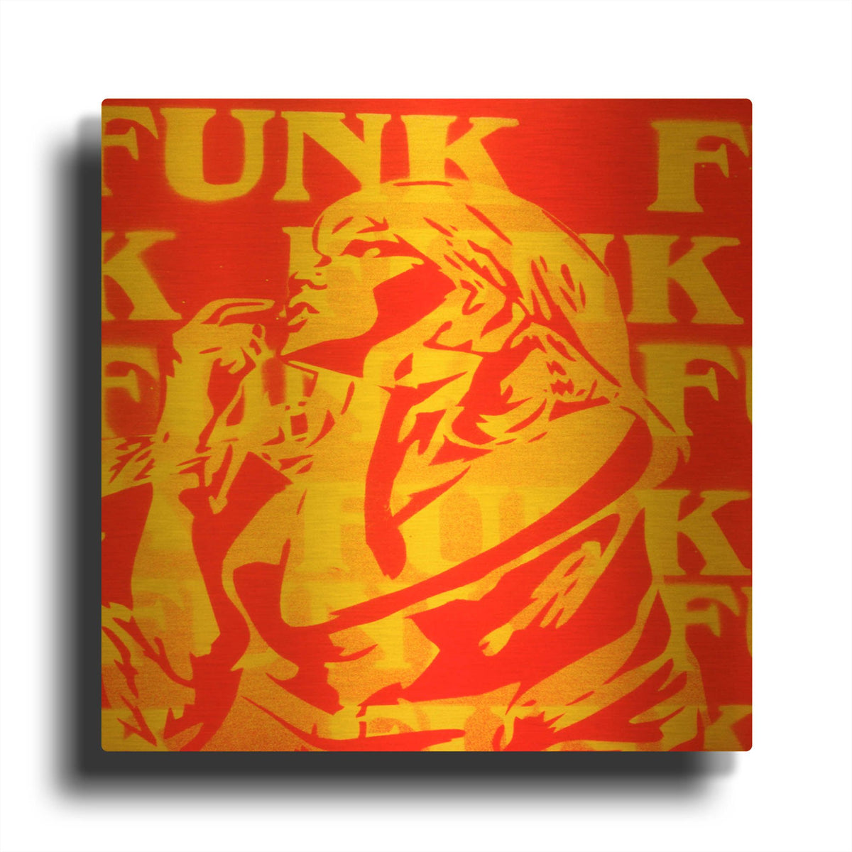 'Funk' By Abstract Graffiti Gold Metal Wall Art