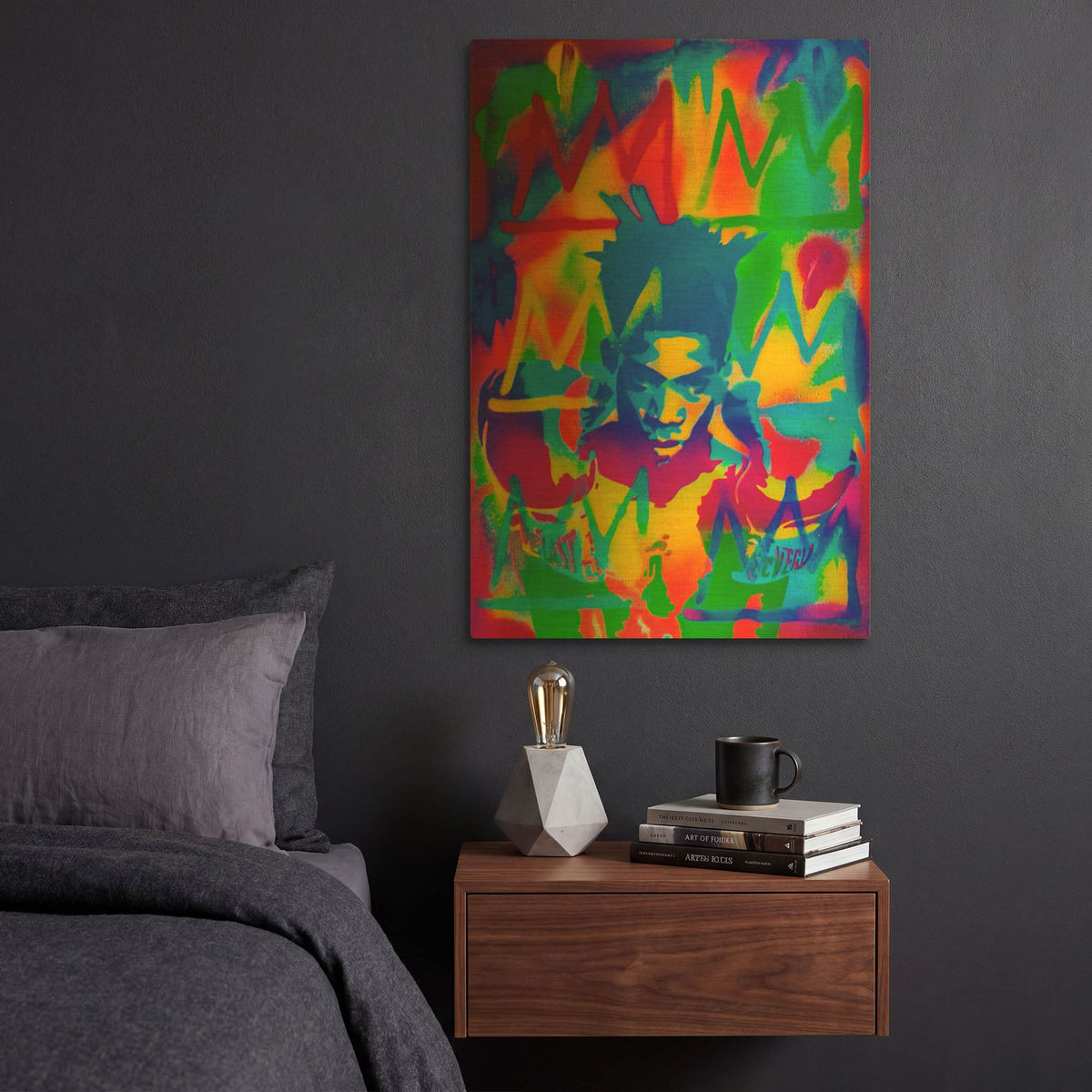 'King Samo' By Abstract Graffiti Gold Metal Wall Art