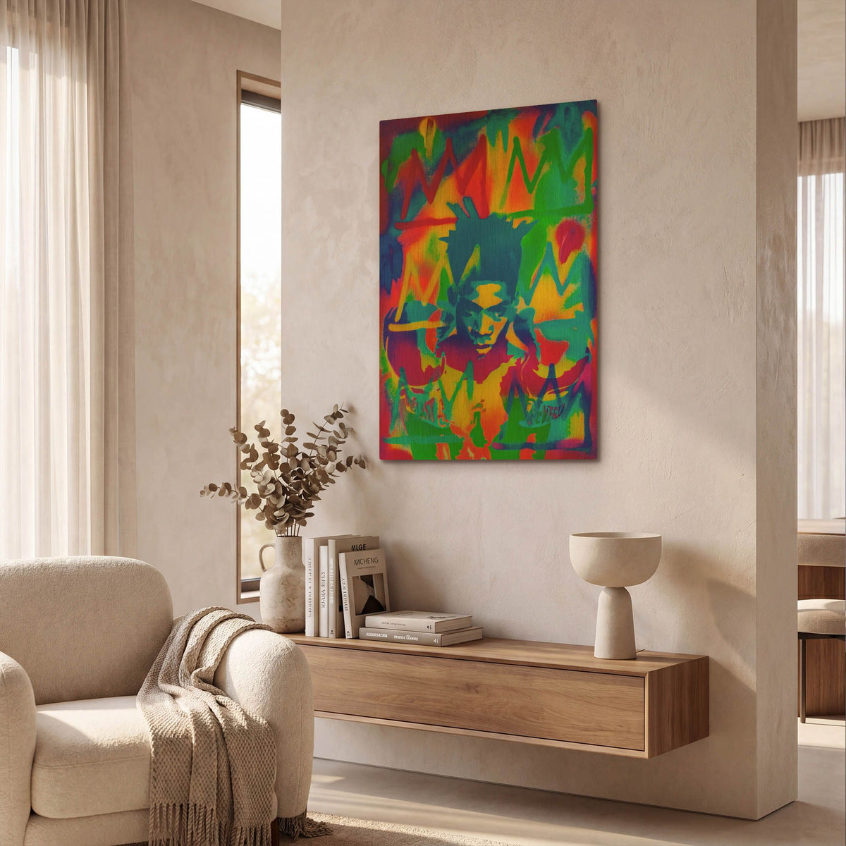 'King Samo' By Abstract Graffiti Gold Metal Wall Art