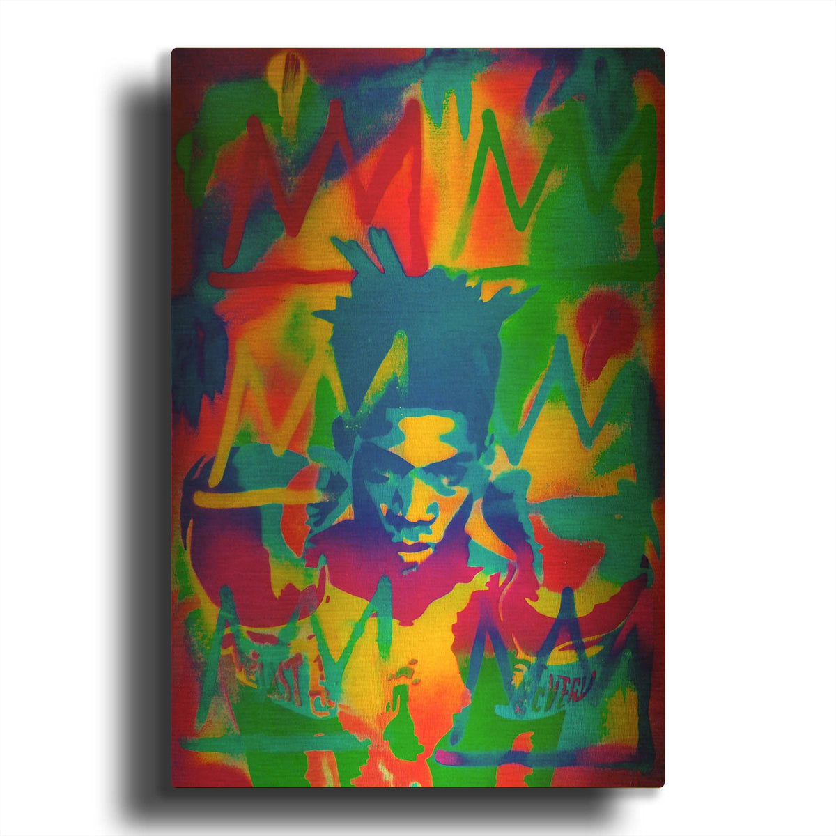'King Samo' By Abstract Graffiti Gold Metal Wall Art