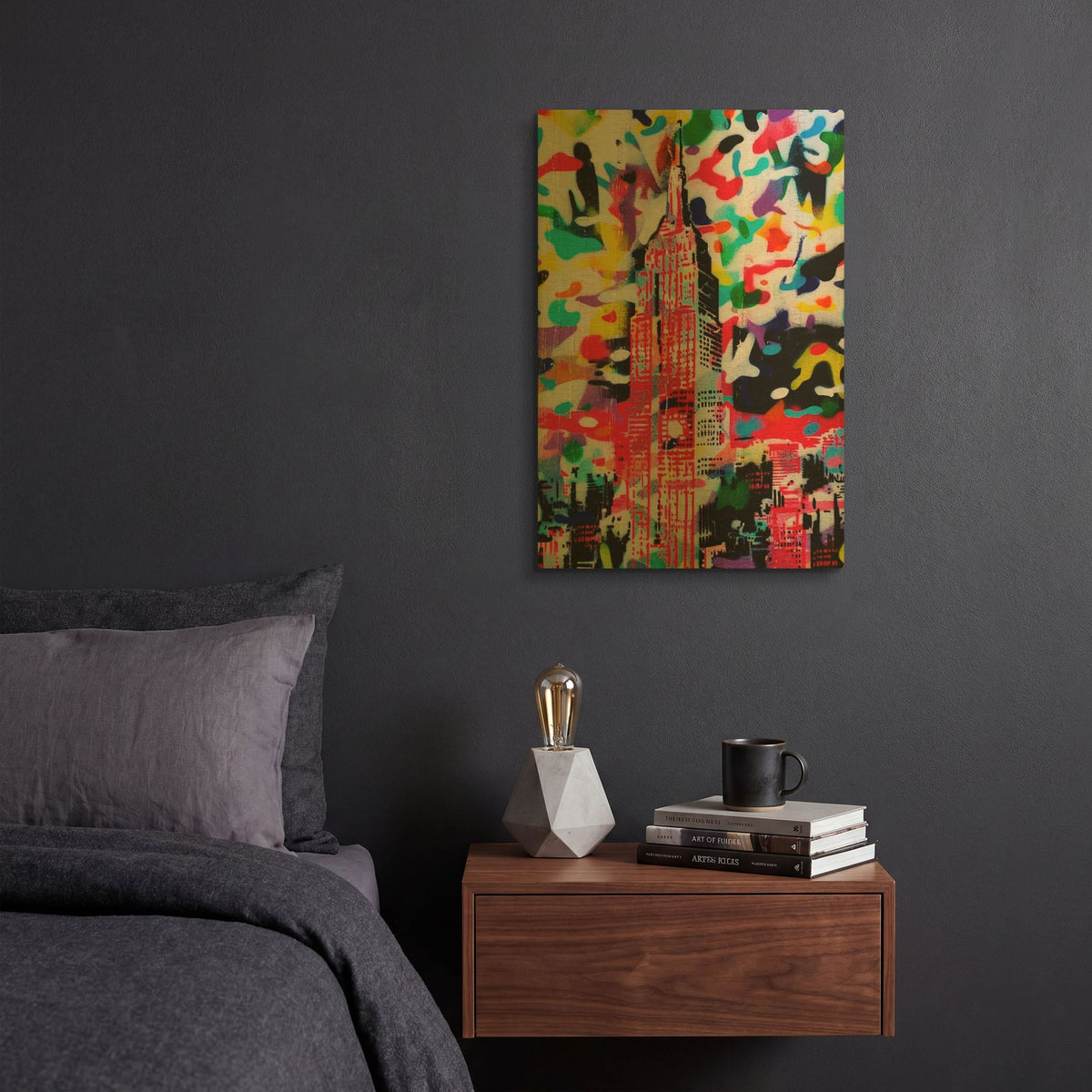'New York Camo' By Abstract Graffiti Gold Metal Wall Art