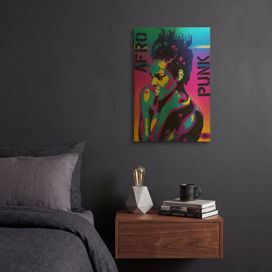 'Afro Punk 2' By Abstract Graffiti Gold Metal Wall Art